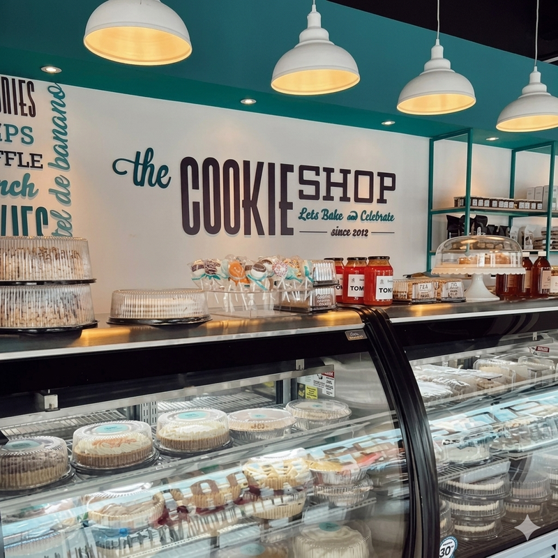 Fachada de una tienda The Cookie Shop
