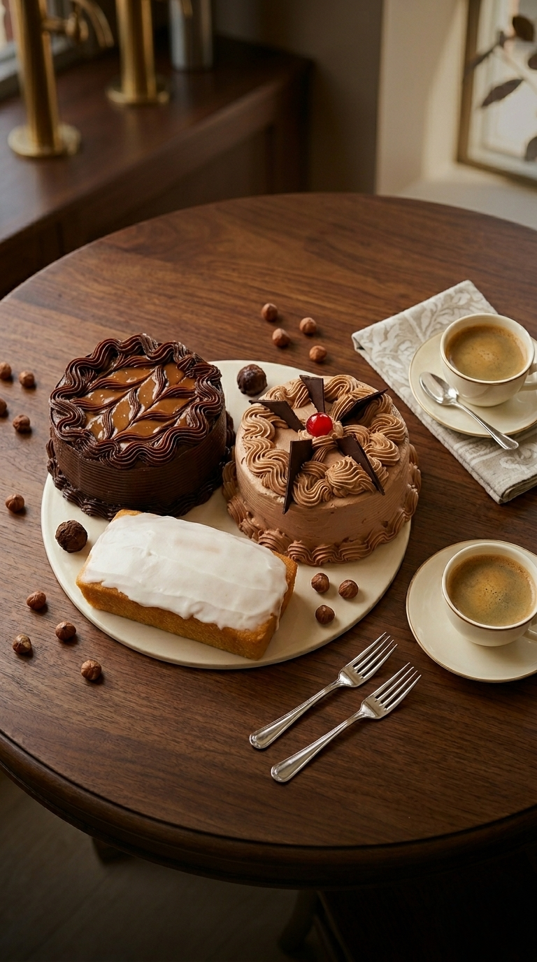 Mesa con surtido de postres de The Cookie Shop