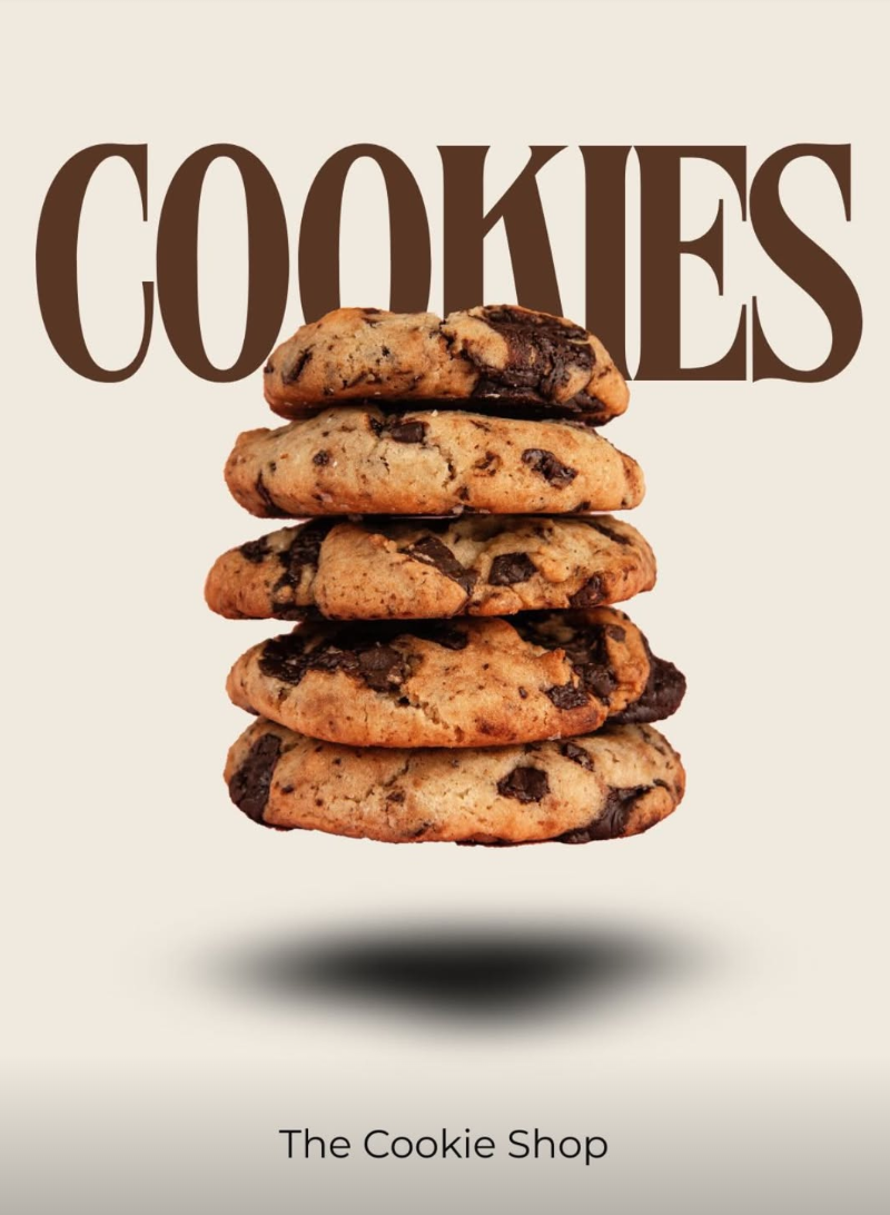 Torre de galletas con chispas de chocolate